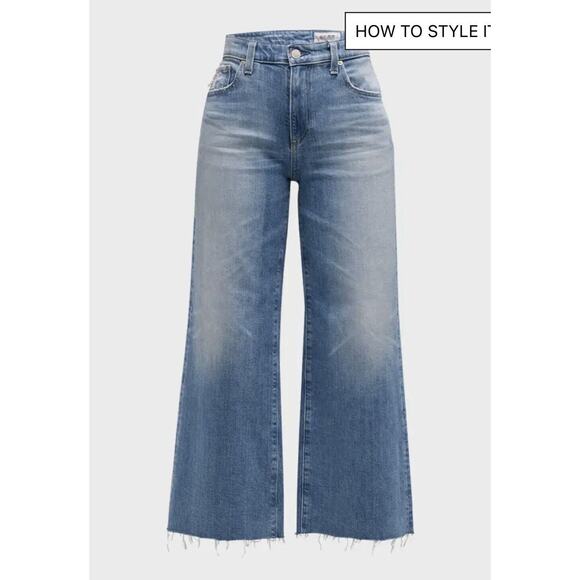 Adriano Goldschmied Saige Wide-Leg Crop Jeans 22 Years Palma Women’s Size 26 - Picture 3 of 10
